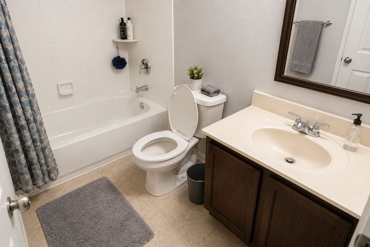 Bathroom after cleaning