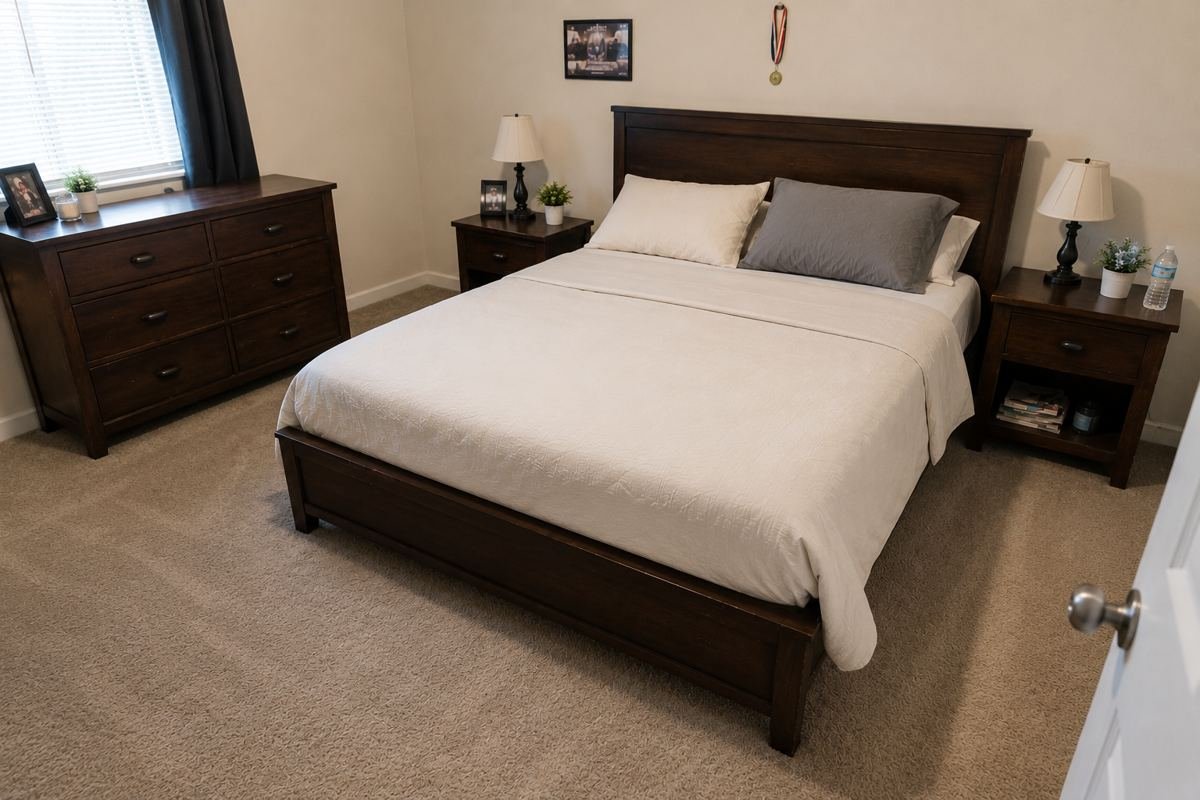 Bedroom after cleaning