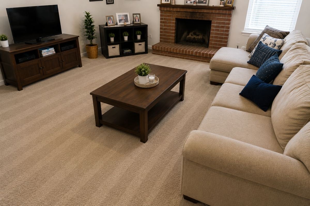 Living Room after cleaning
