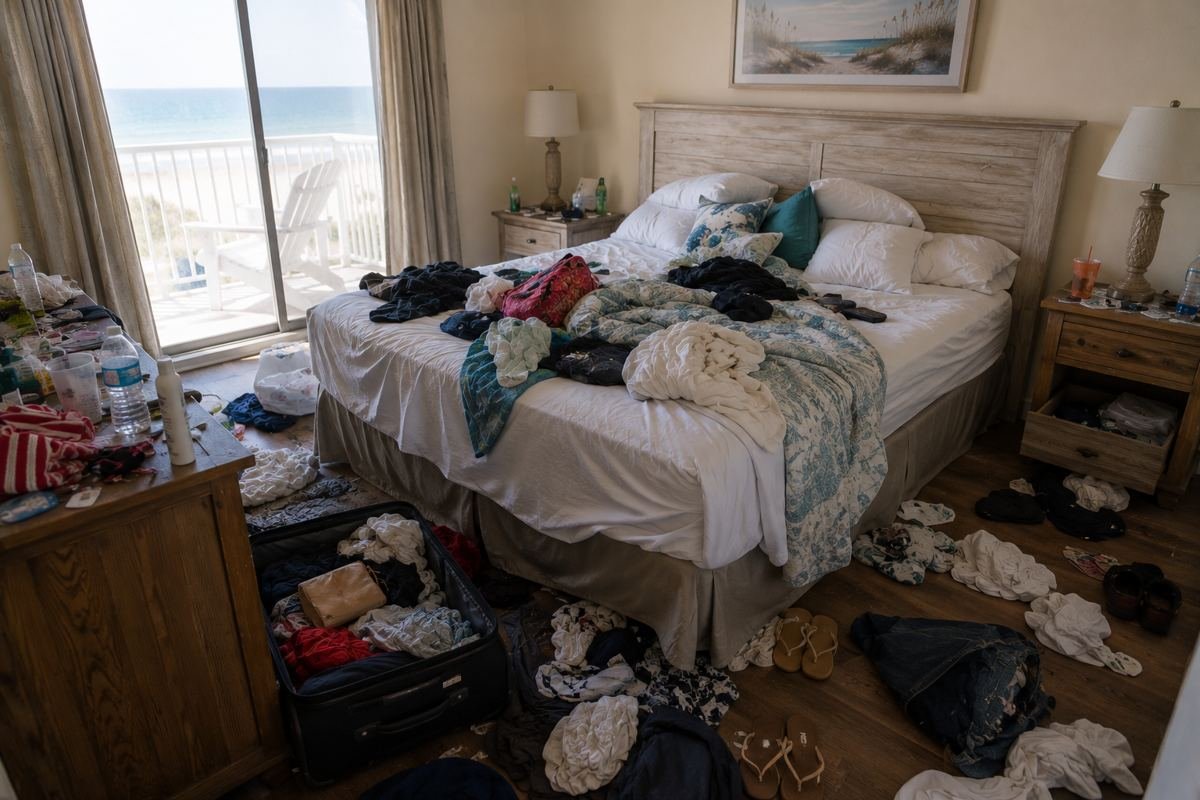Vacation Rental before cleaning